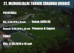 27. MEMORIJALNI TURNIR ZDRAVKO UVODIĆ