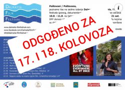 Odgođen program Dalmatia Film Festivala u Solinu za 17. i 18. kolovoza